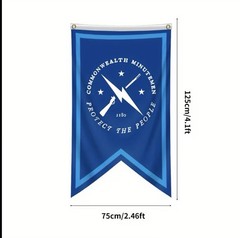 FALLOUT COMMONWEALTH MINUTE MEN LOGO LAPEL PIN & Cloth BANNER Game Memorabilia