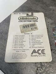 1989 Nintendo Collector Pins Series “A” No. 7 Mario Jumping Ace Novelty!