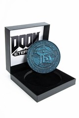 Doom Eternal Hell Priest 4.5″ Metal Challenge Coin Bethesda Rare New In Box