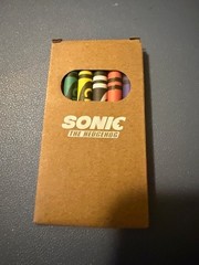 Sonic the Hedgehog the Movie (2020) Pre-Release Promotional Crayon Set *NEW* FS!