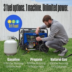 Westinghouse Open Box WGen10500TFc 13,500/10,500-Watt Tri-Fuel Generator