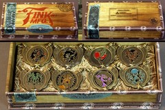 Bioshock Infinite 8 Bronze Pin Set Vigor Collector New Open Box Enamel Rare