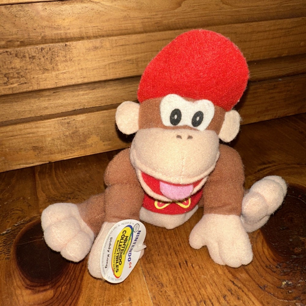 Diddy Kong Nintendo 64 Collectibles Beanbag 1997 Officially Licensed 5”