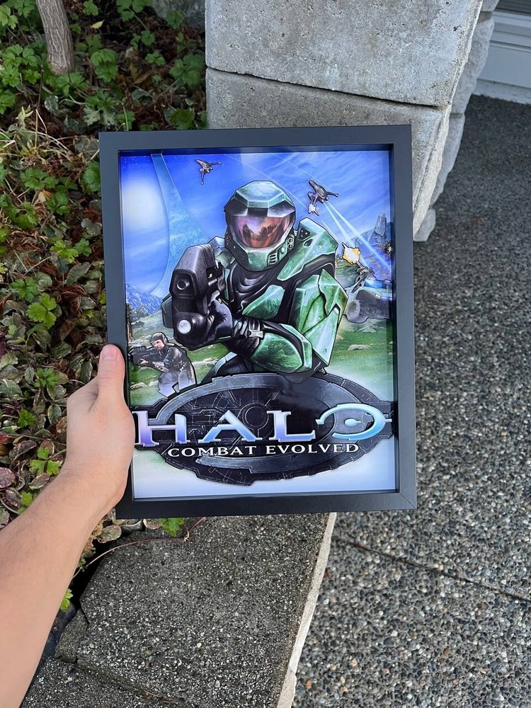 Halo CE Cover Art 14″x11″ Shadow Box Picture Frame