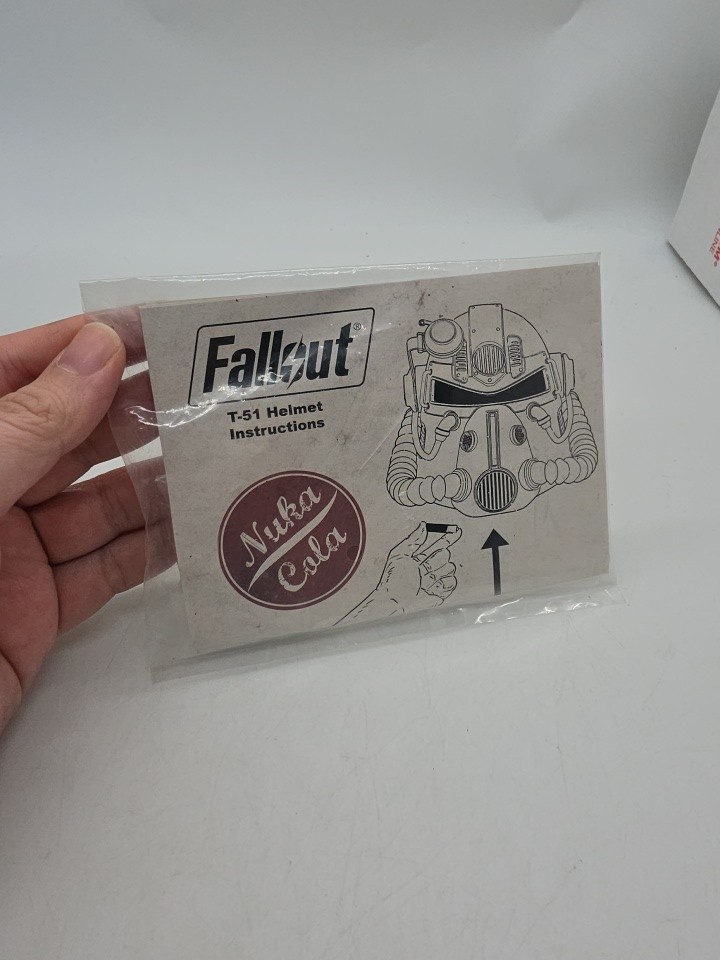 Fallout 76 T-51b Nuka Cola Power Armor Helmet Instructions Manual New Sealed