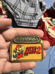 Super Mario Bros. 2 Nintendo NES Era 1989 Kid’s Metal Belt Buckle By Lee Co.