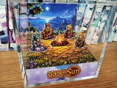 Golden Sun Isaac Mia Ivan Garet Campfire Diorama – Gameboy Gaming Cube – Fanart