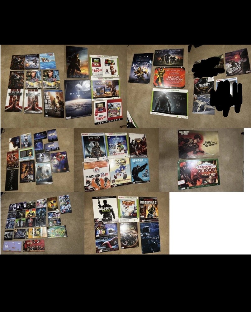 50+ Video Game Poster Lot – Rare Vintage Gaming Collection