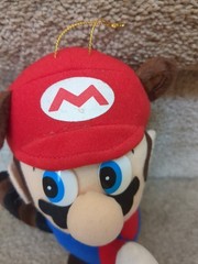 Super Mario Bros All Star Raccoon Mario Plush 1993 NINTENDO RARE Banpresto Japan