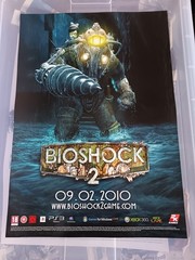 Bioshock 2 Subject Delta Little Sister (Vintage, 2010) XBox 360 Game Poster RARE