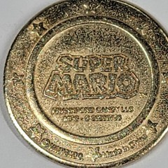 Super Mario Frankford Candy Gold Coins Lot Of 5 Tokens Peach Mario Birdo