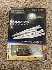 Mass Effect Alliance Cruiser, Metal Earth, NEW in Pack, 3D Model Kit, EA BioWare