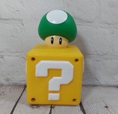 Question Block & 1UP Mushroom Super Mario World 4″ Cake Topper/Desk Game Figure