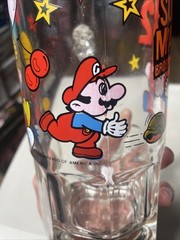 Nintendo Super Mario Bros 2 1989 Vintage Beer Stein Mug Glass Original