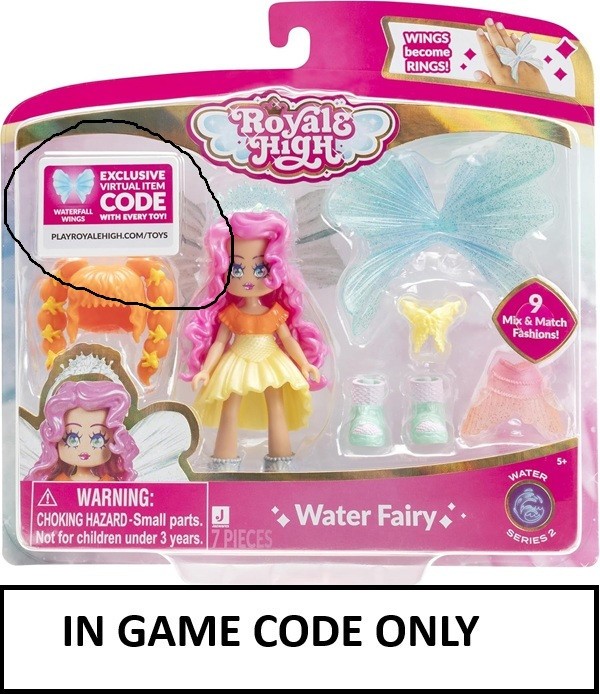 Royale High series 2 WATER FAIRY * WATERFALL WINGS * | CODE ONLY | MSG VIA EBAY