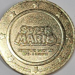 Super Mario Frankford Candy Gold Coins Lot Of 5 Tokens Peach Mario Birdo