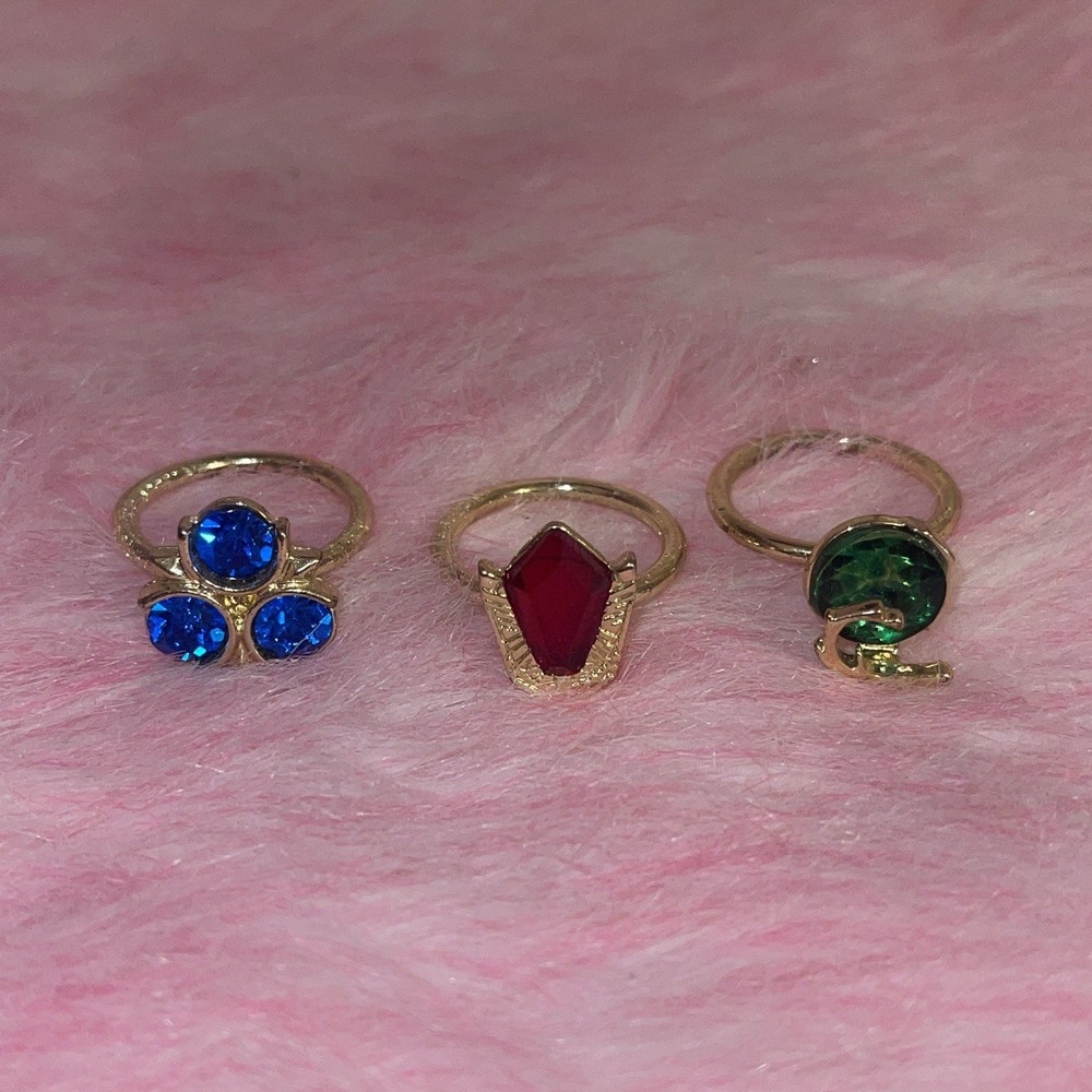 Legend of Zelda ocarina of time jewelry ring set victorian fairy cottage