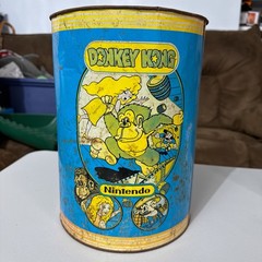 Nintendo DONKEY KONG Garbage Bin Trash Can Waste Basket NES Rare Edition 1982