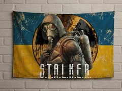 S.T.A.L.K.E.R. 2 Poster Banner Stalker Ukrainian Flag Gaming Room Decor