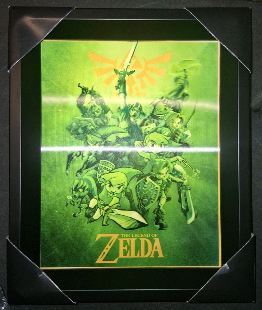 New The Legend of Zelda 3D Link Lenticular Hologram Shadowbox