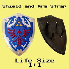 Legend Of Zelda Master Shield Prop Cosplay Costume Life Size 1:1 Decor Game Room