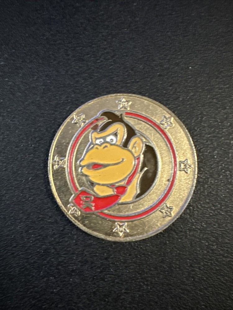 Super Mario Gold & Enamel Collector Coin Of Donkey Kong By Frankford Candy