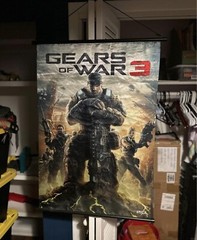 Gears Of War 3 Silk Fabric Wall Scroll 32” X 22” Neca Xbox 2010 Epic Games