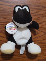 Vintage Black Yoshi Nintendo Beanbag Plush + Hang & Tush Tag (Toysite, 1999)