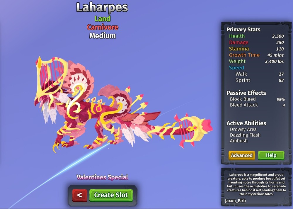 Laharpes Species | Creatures of Sonaria | Roblox