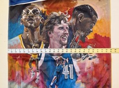 NBA 2K22 75th Anniversary Promo 34” Banner Nowitzki Durant Kareem Play Station