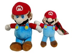 Super Mario Bros 2pc Plush Lot 11″ & 8″ Clean One New 2023 & 2024