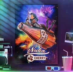 Displate Limited Edition Fallout Nuka Cherry Girl – XXX/1000 – New In Hand – US