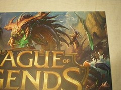 LEAGUE OF LEGENDS~ Rare 2 Sided Autographed 2017 Video Gaming 23×14 DISPLAY SIGN