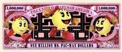 Pack of 10 Ms. Pacman Game 1 Million Dollar Bills Collectible Novelty Money