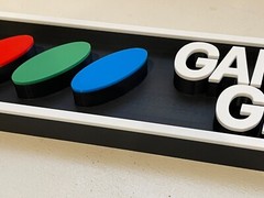 GAME GEAR 3D printed game console placard, retro console sign, multi-color