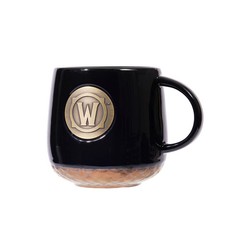 Blizzard World of Warcraft Logo Embossed Copper Medallion Ceramic Mug