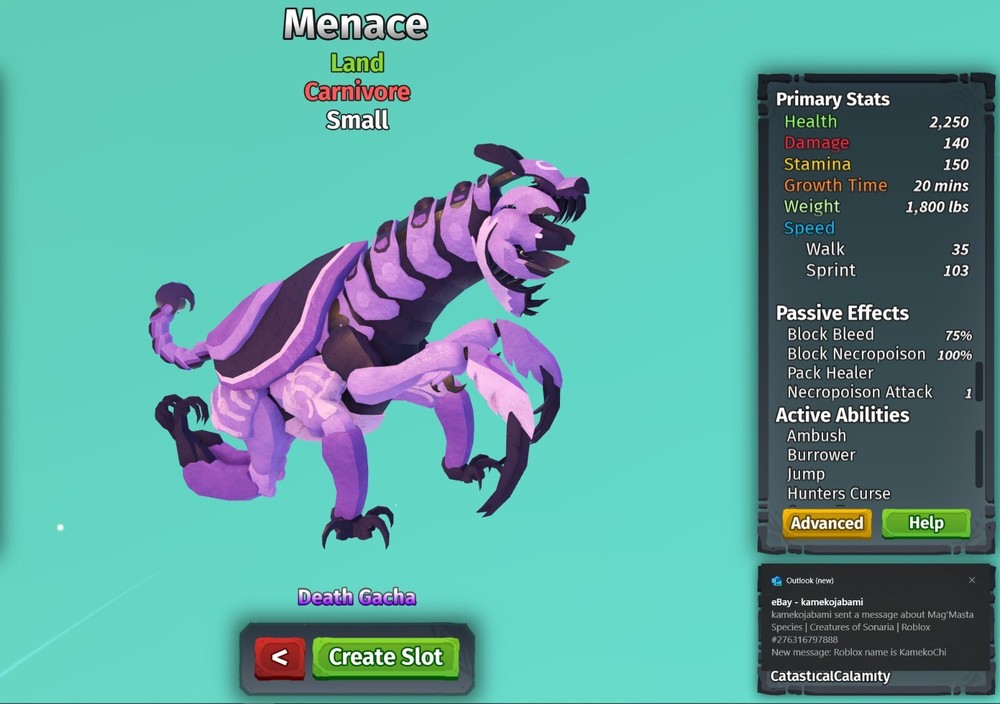 Menace Species | Creatures of Sonaria | Roblox