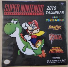 Brand New Authentic Super Nintendo Entertainment System  2019 Calendar Licensed!