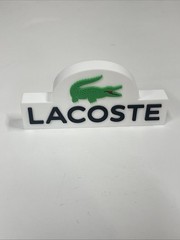 LACOSTE 3D printed Logo Thick Free Standing Shelf Display