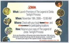 2006 Legend Of Zelda Twilight Princess Original Launch Promo Advertising Card