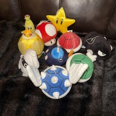 Super Mario Kart Wii Plush 2009 Near Complete Japan Prize Blue Shell POW