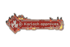 Baldur’s Gate 3 BG3 Karlach Approves Tiefling Barbarian Companion Enamel Pin