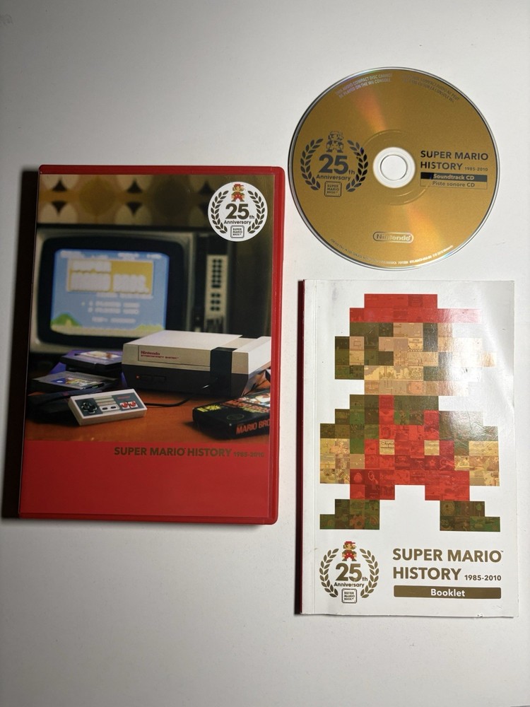 Super Mario History 1985-2010 25th Anniversary CD Soundtrack Complete Tested