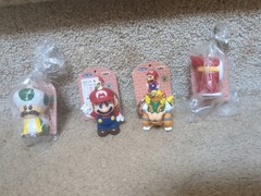 Super Mario RPG Keychain Figure Set Bowser Shy Guy Rare 1996 Japan Prize