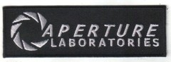 Portal Game Aperture Laboratories Logo Embroidered 4.5″ Wide Patch, NEW UNUSED