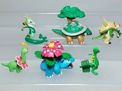 Venusaur Meganium Sceptile Torterra Rittai Pokemon Zukan Figure Tomy 1.5-2.2in