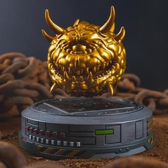 DOOM (1993) Floating Golden Cacodemon Figurine Gold Figure Exclusive Official