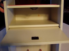 VINTAGE 1989 NINTENDO STORAGE CABINET W/MARIO NES CONSOLE & VIDEO GAME STAND