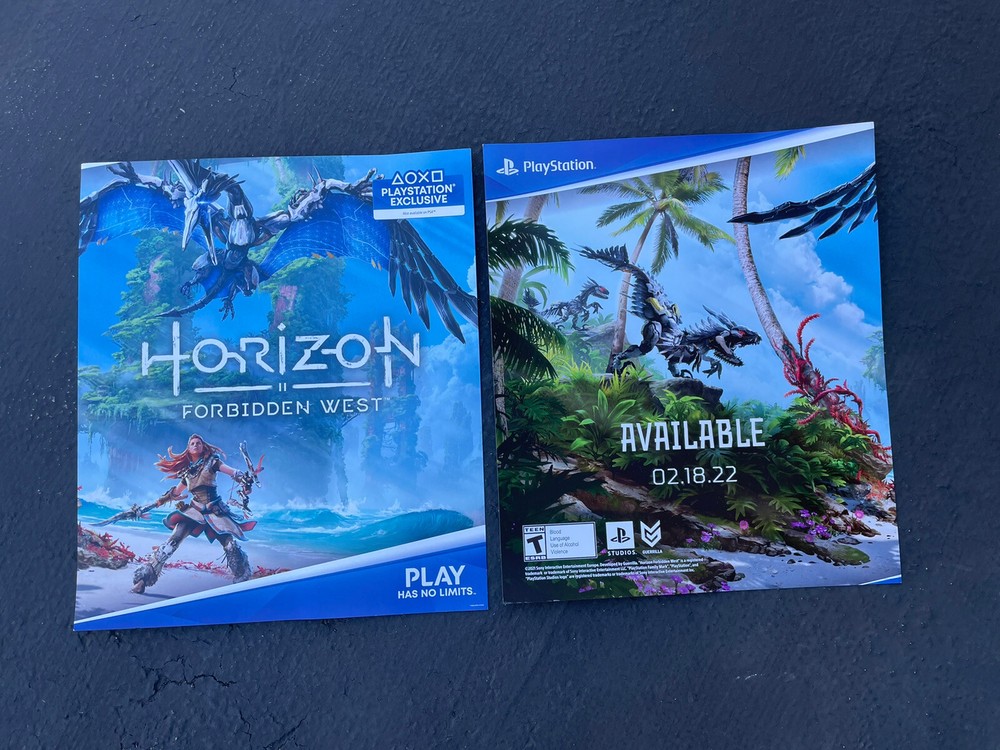 Lot Of 2 Horizon Forbidden West Promo Store Poster 24×28 GameStop Exclusive Rare