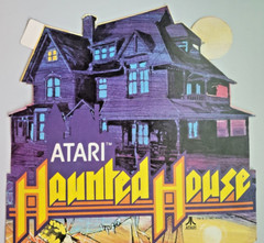 Vtg 1982 Atari Haunted House Die Cut Card Stock Artfaire Double sided Sign WS3B